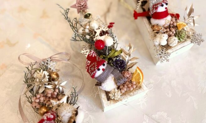 🎅ツリー型🎄BOXクリスマスアレンジワークショップ【つくる】